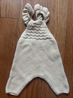 Zara Light Pink 3-6 M Knit Ruffled-Strap Romper for Kids